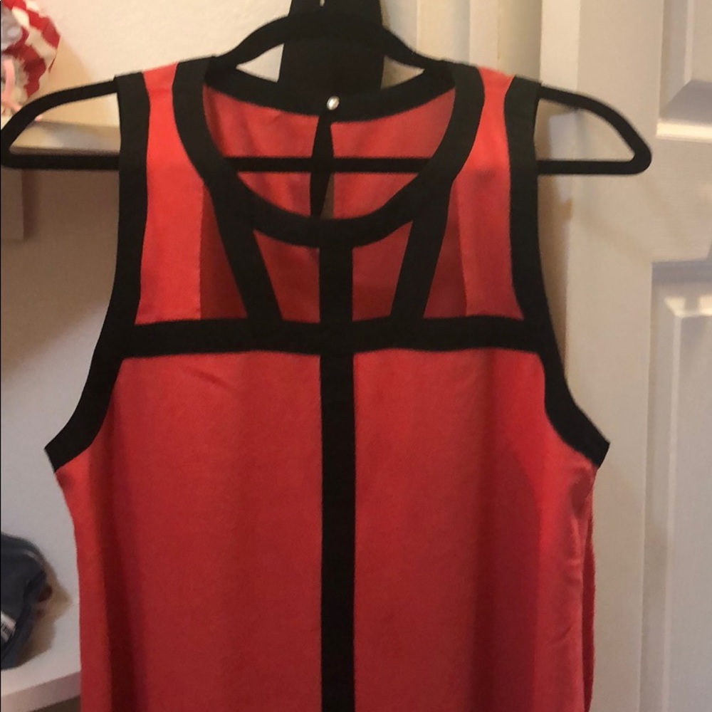 Candie’s Coral Cage Front Top